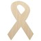Awareness Ribbon Solid Unfinished Wood Shape Piece Cutout for DIY Craft Projects